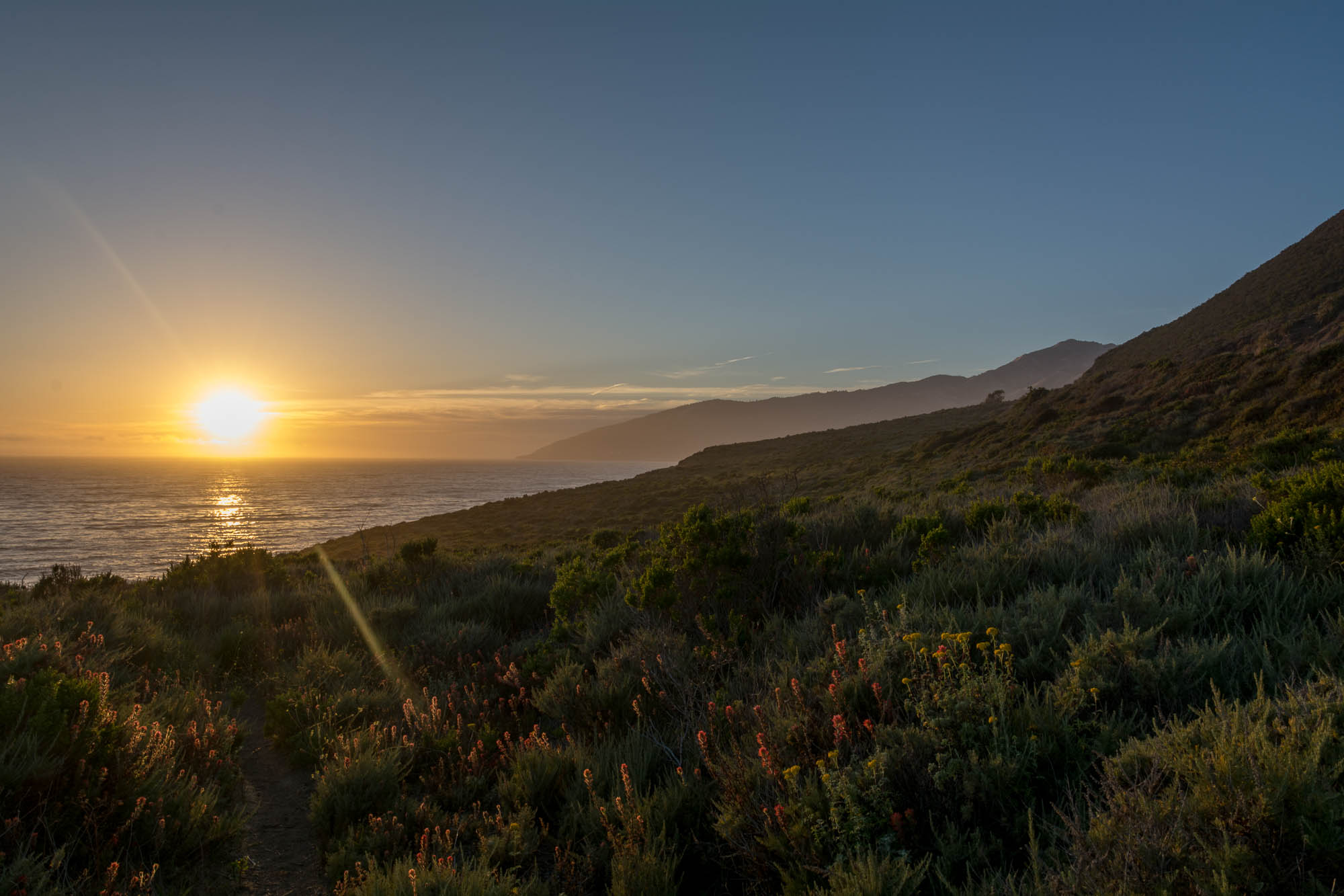 Sunset along Highway 1