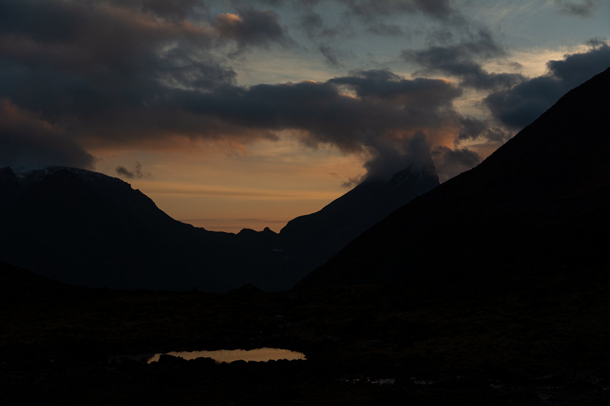 Jakta i solnedgang