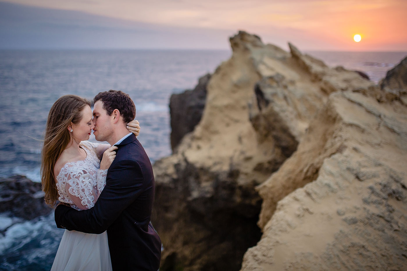 Epic Wedding Couple Sunset Portraits