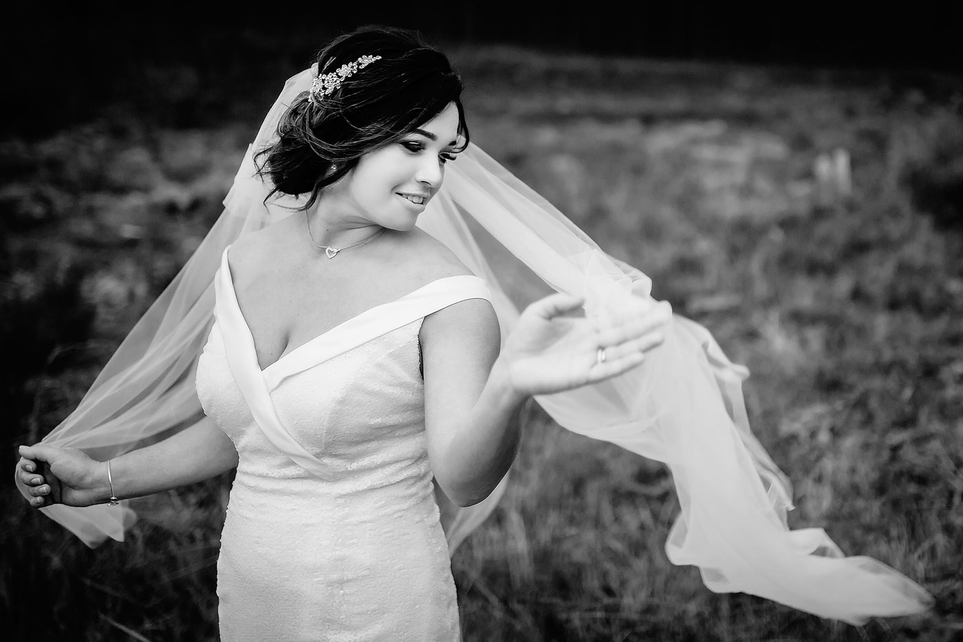 Elegant Bride with Veil