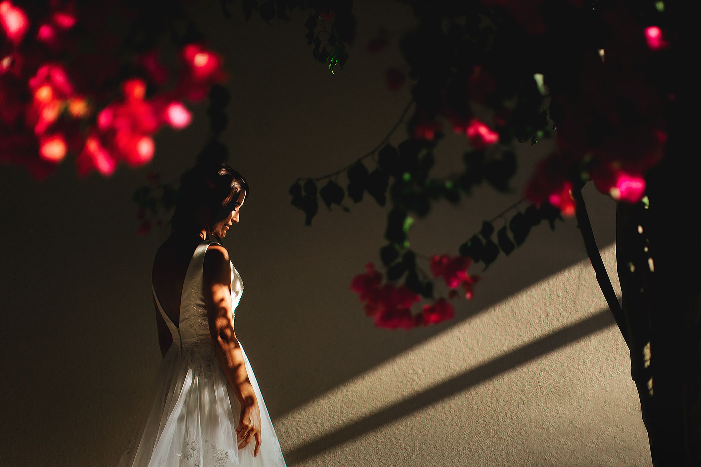 Creative Bride with Flowers Photo