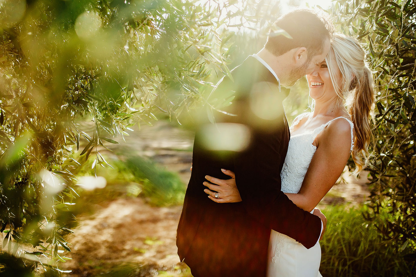 Original Wedding photo in an Olive Orchard