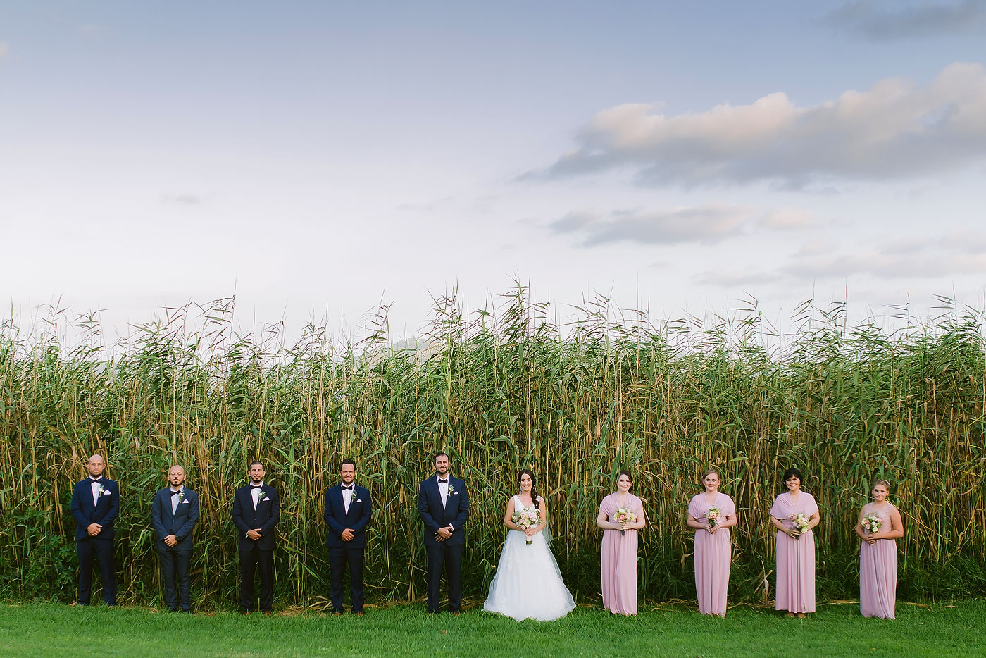 Creative and Elegant Bridal Party Portrait