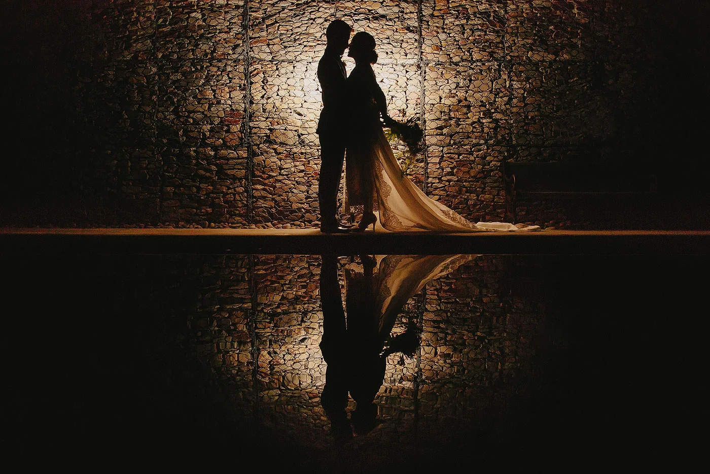 Creative Wedding Portraits at Night