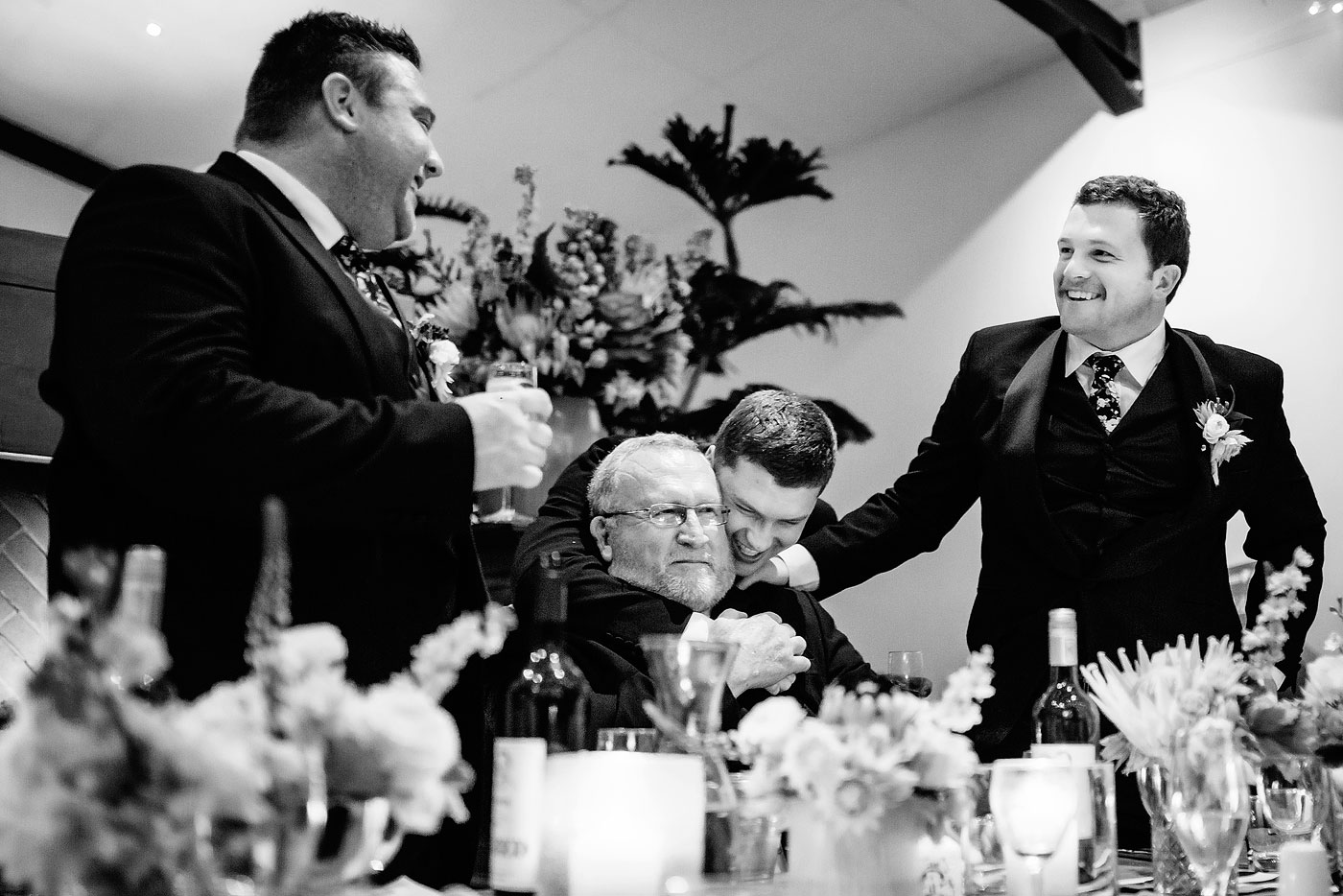 Father and Sons at the wedding in Plettenberg Bay