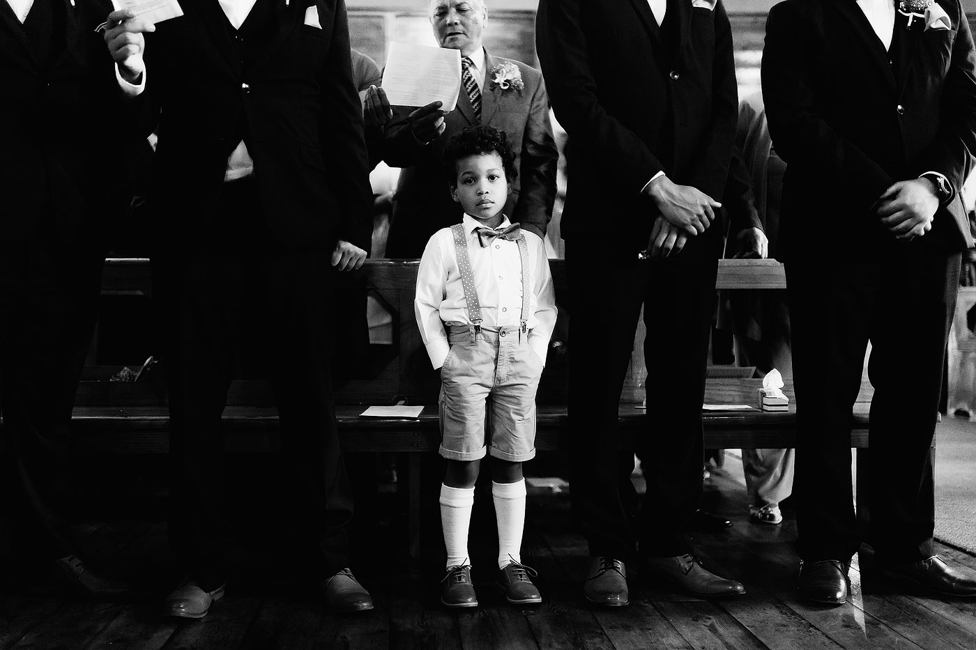 Documentary moment at wedding with kids.