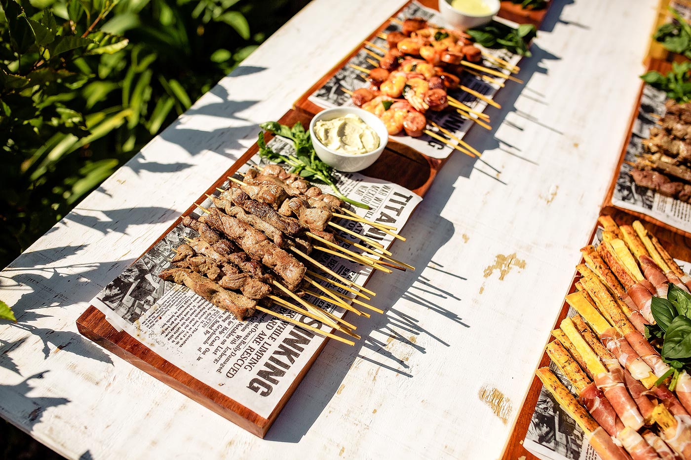 Wedding Canape Finger Food kebabs on a stick