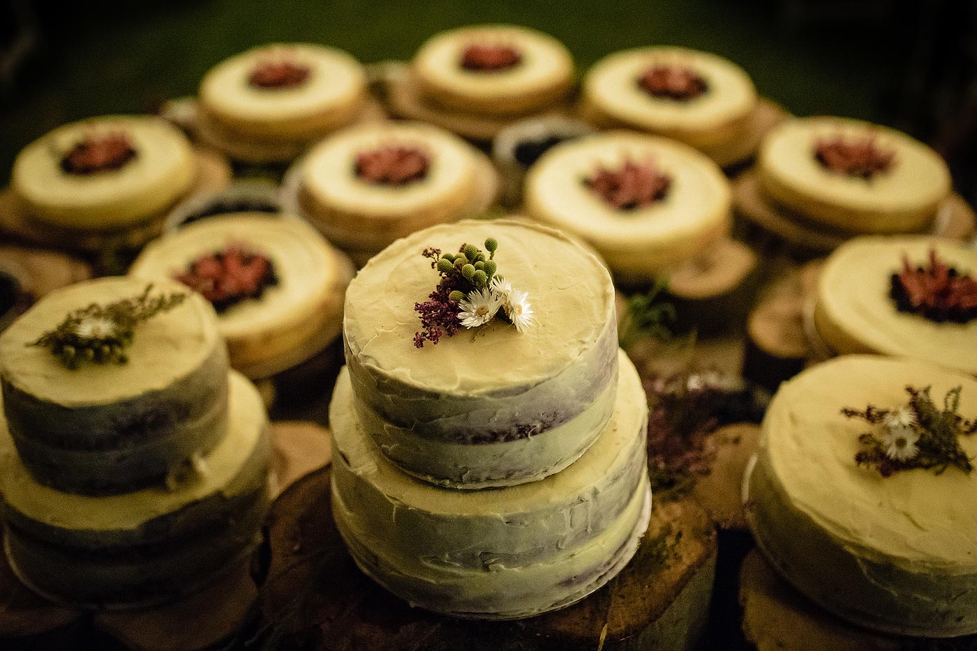 DIY Naked Wedding Cakes with a rustic feel in South Africa.