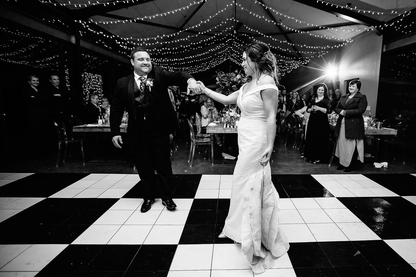 Classic wedding first dance moves on the dancefloor