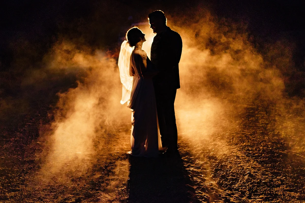 Wedding Couple Creative Portraits at Night in the Eastern Cape