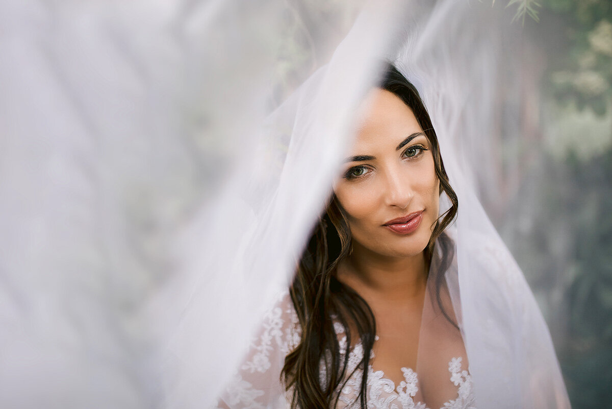 Elegant Bridal Portraits with veil in Northern Cape