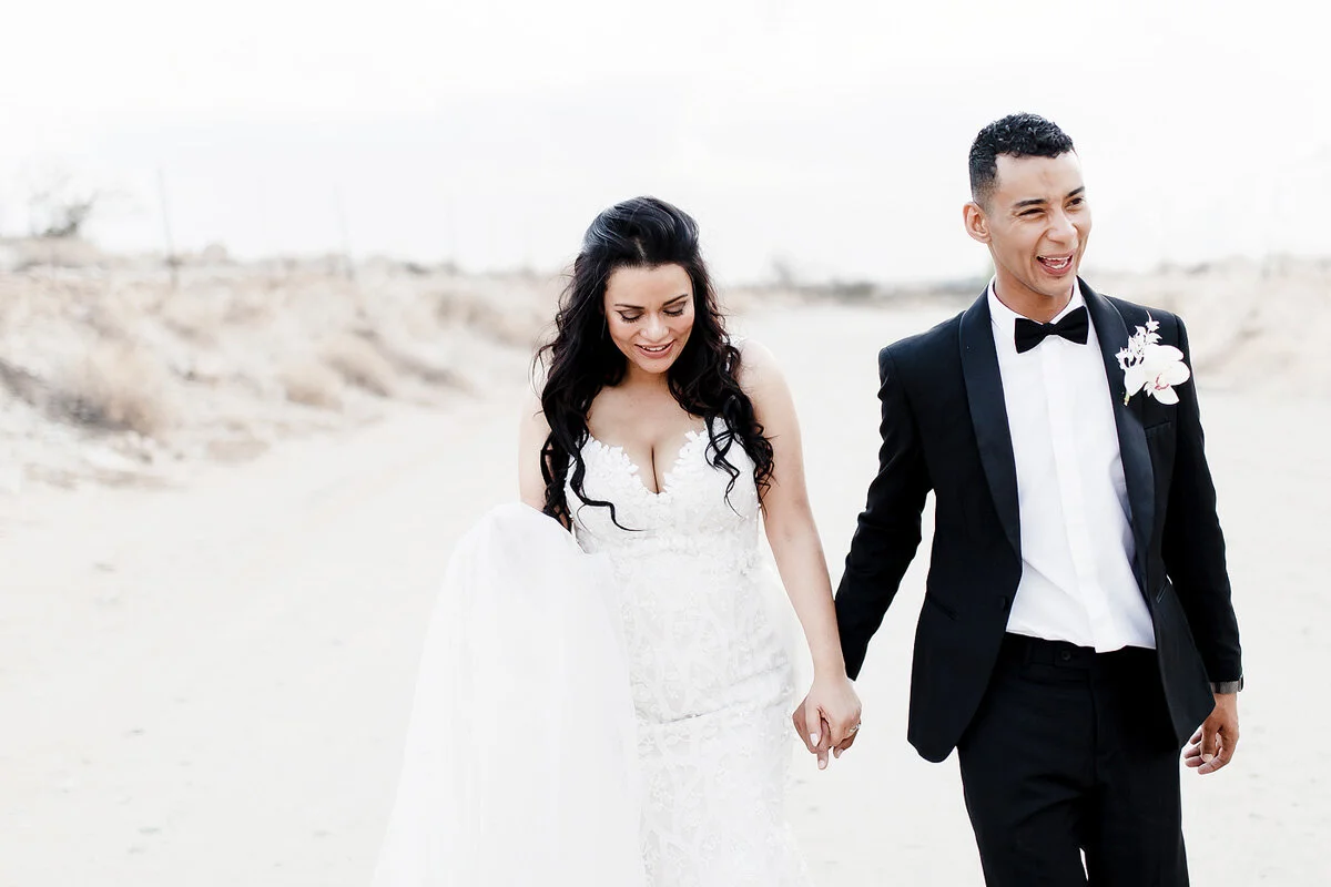 Funny Moment Wedding Couple Portrait in Upington, Northern Cape of South Africa.