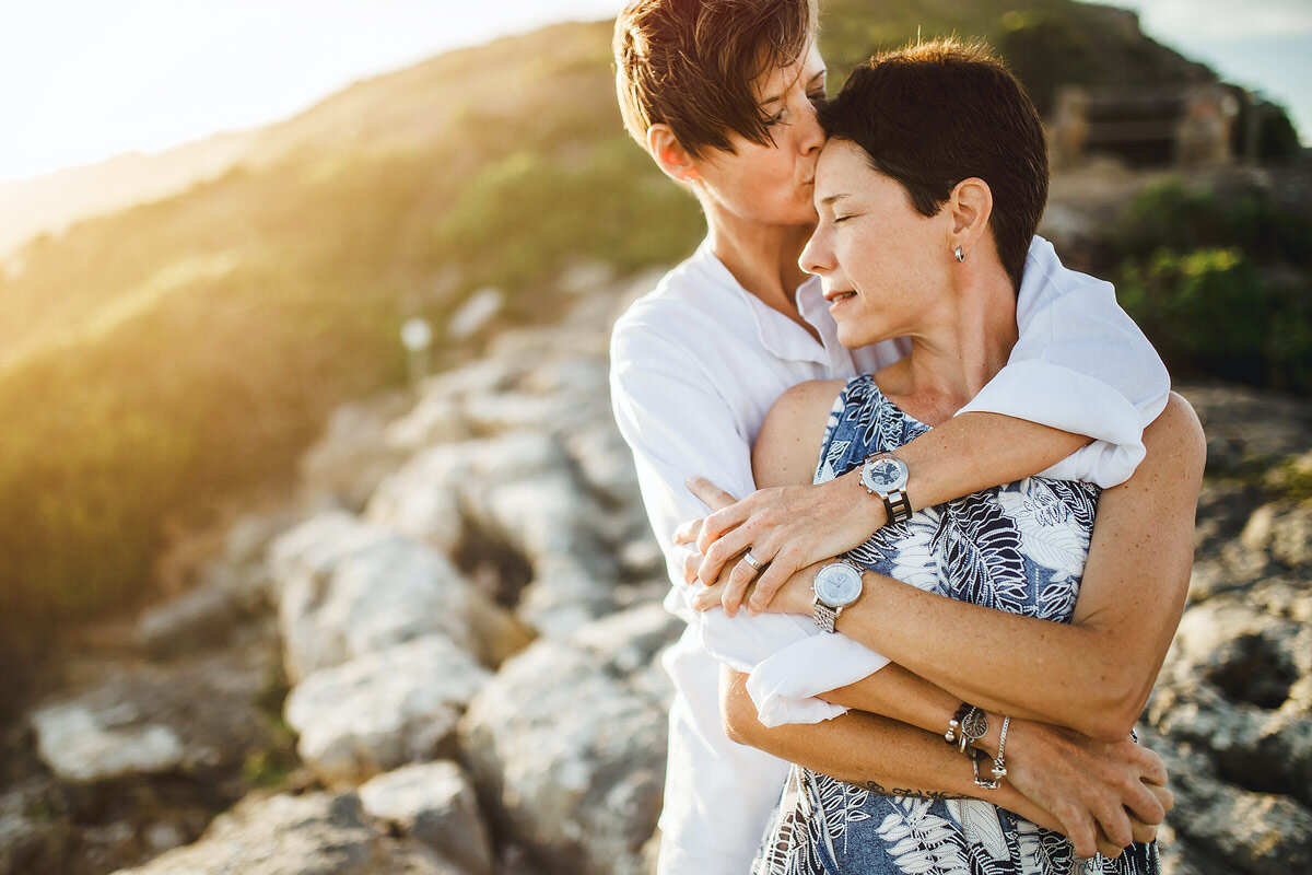 Same sex couple shoot during summer in the Garden Route of South Africa.