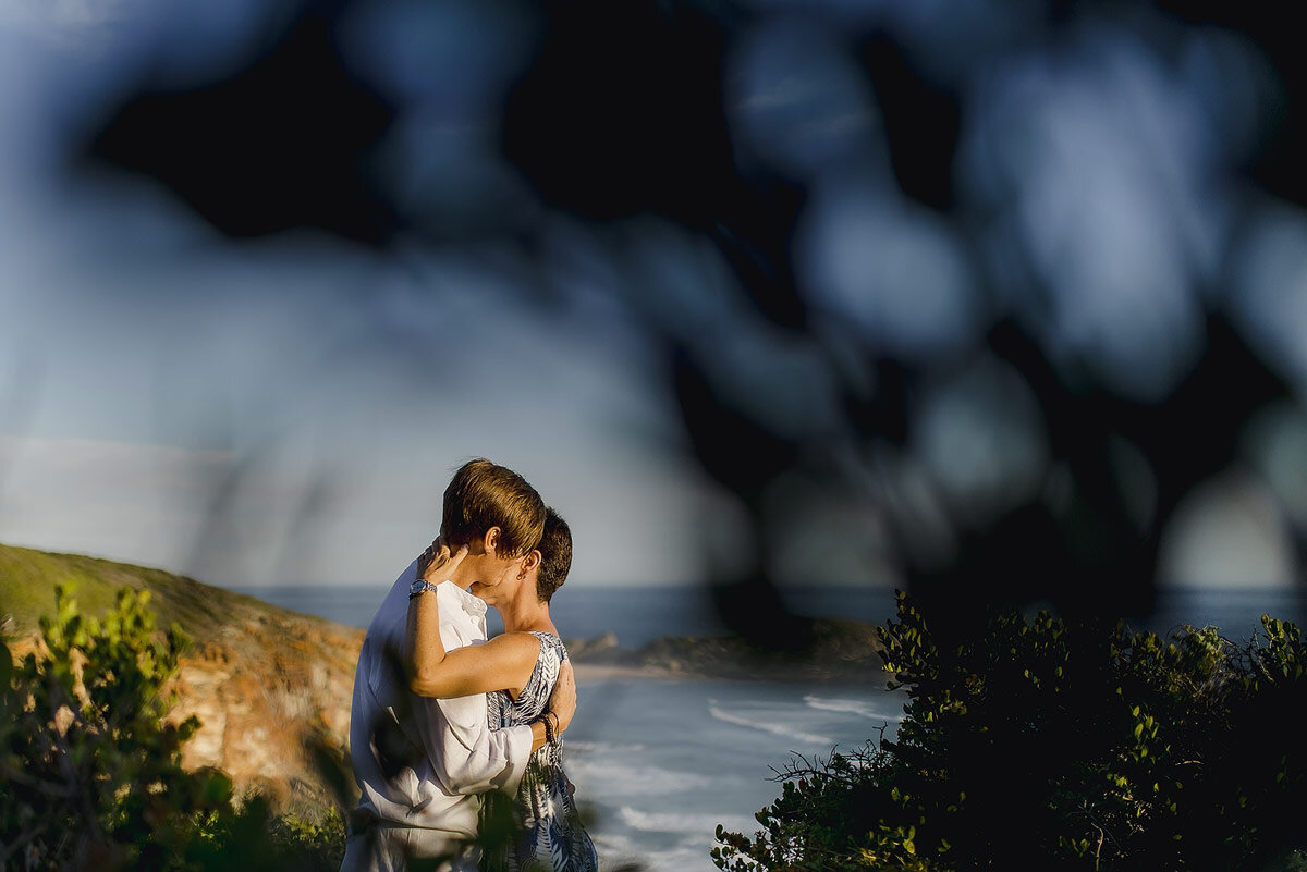 Intimate Nature Beach Honeymoon Photo shoot in the Garden Route of South Africa during summer.