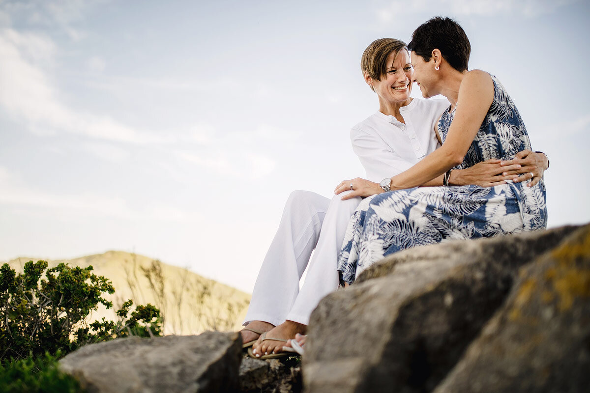 Same Sex Couple Portraits at Robberg Nature Reserve in Plettenberg Bay.