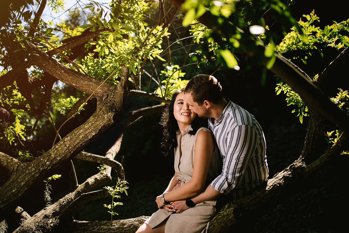 Intimate Couple Photos in a Garden at Home in Wilderness, South Africa.