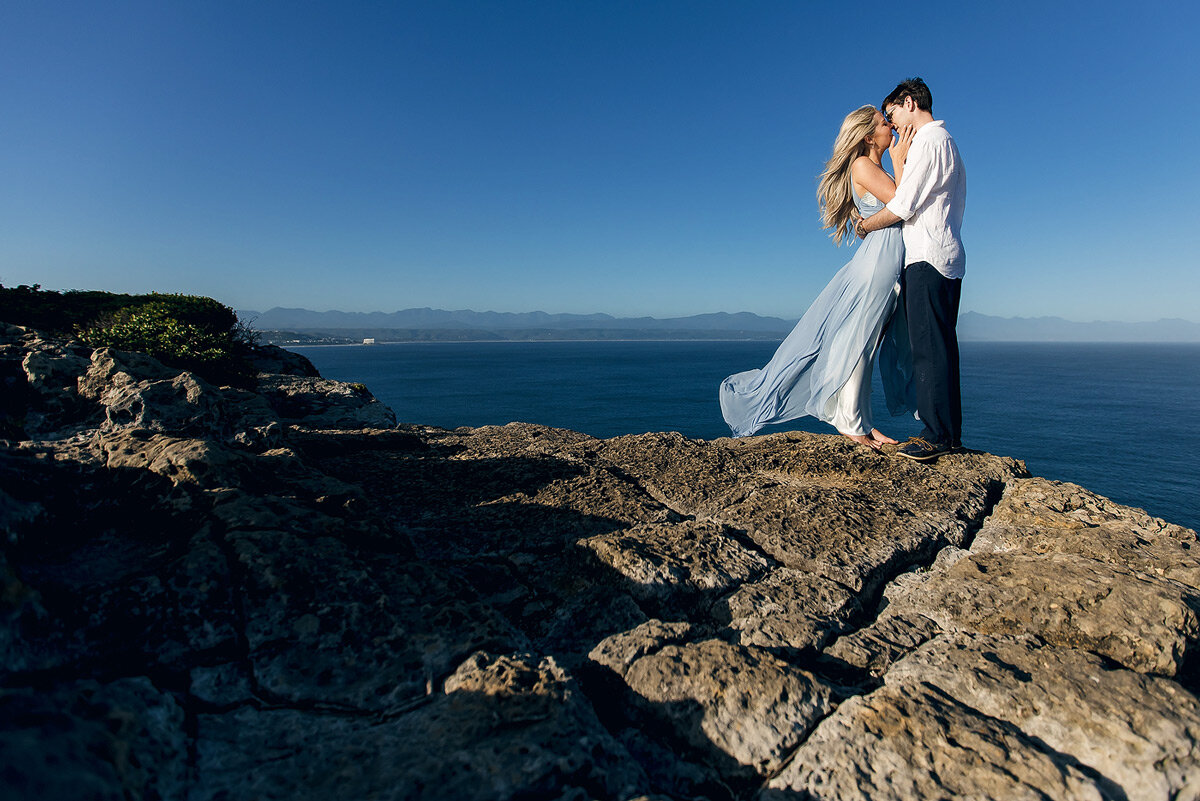 Bold portraits on a cliff at the famous Robberg Nature Reserve in Plettenberg Bay.