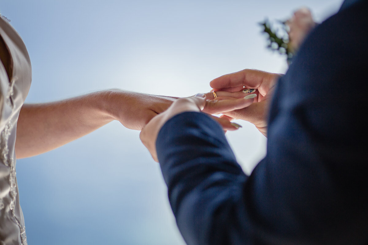 Elopement Wedding Rings Exchange.