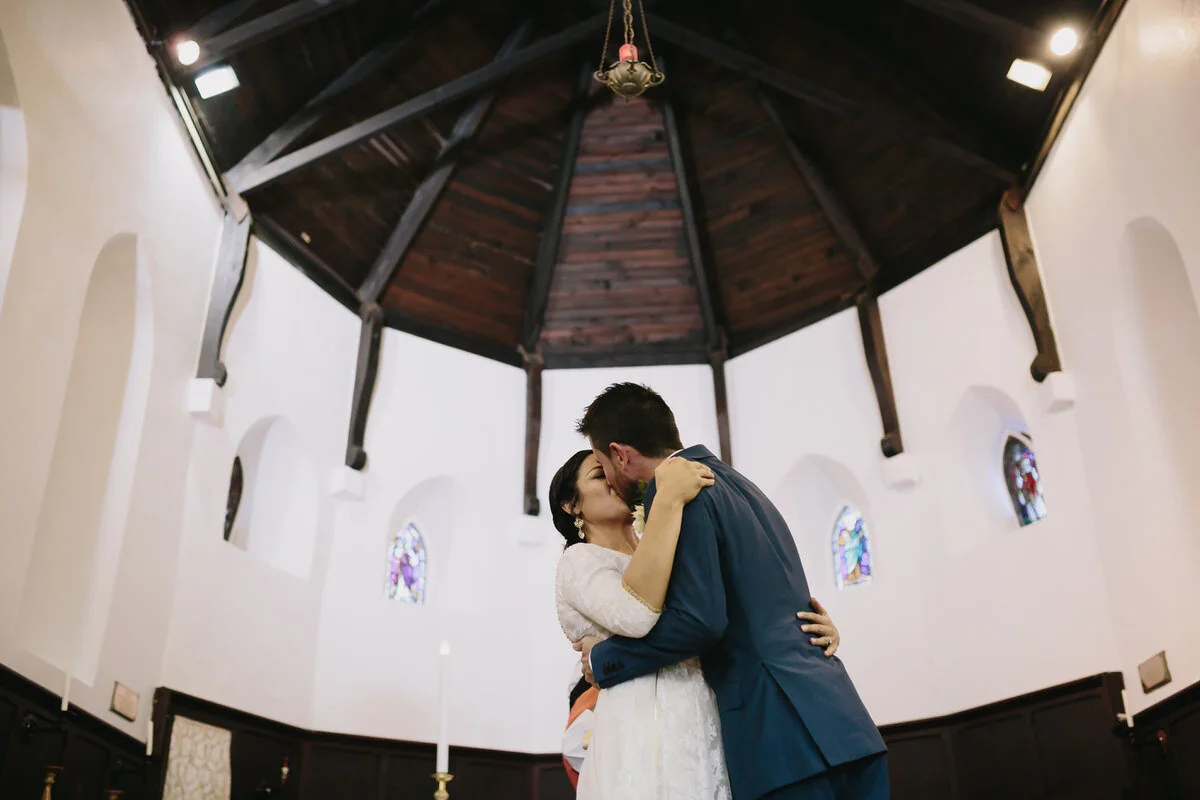 Elopement Wedding Ceremony in Church in Plettenberg Bay.