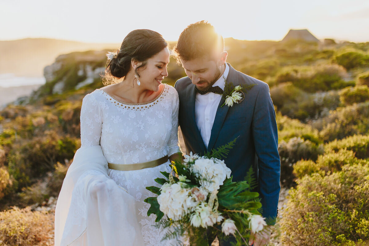 Elopement Portraits at Robberg in Plettenberg Bay South Africa.