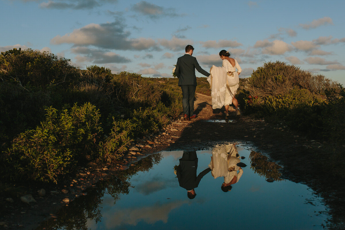 Elopement Sunset Portraits at Robberg in Plettenberg Bay South Africa.