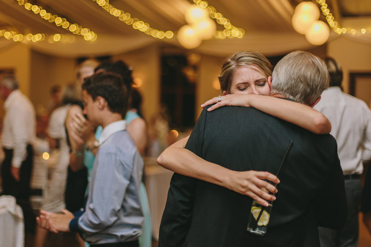 Emotional Moment between father and daughter at a wedding in George.