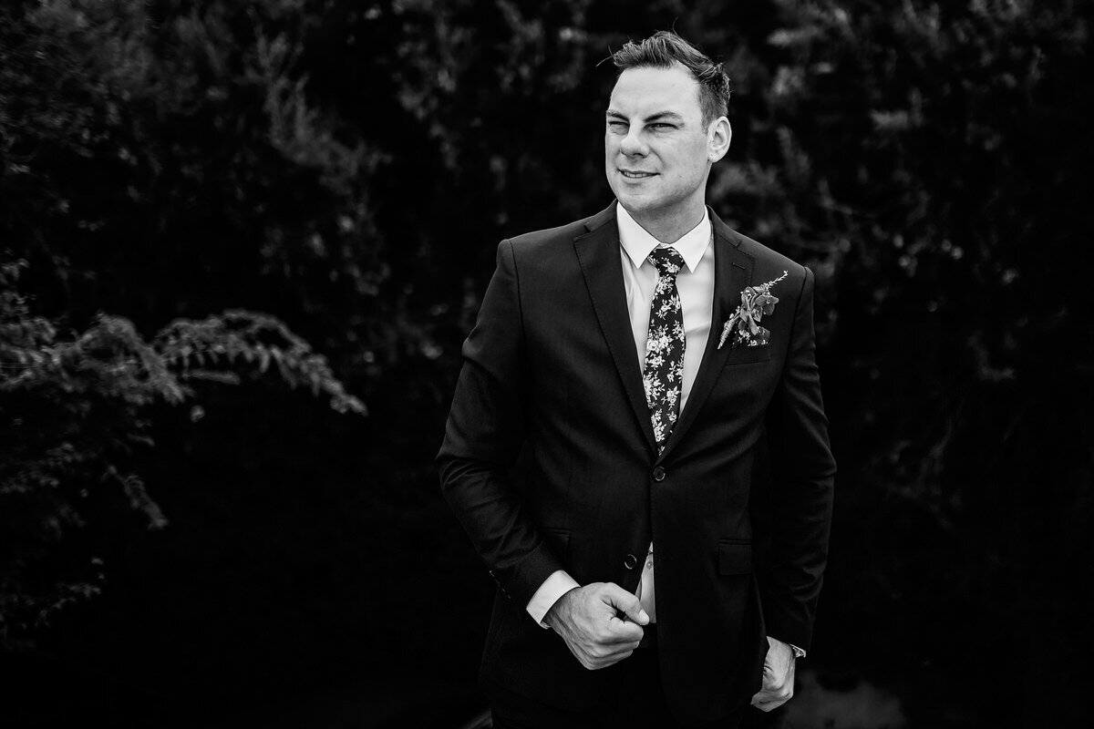 Formal Groom Portraits in the Garden Route.