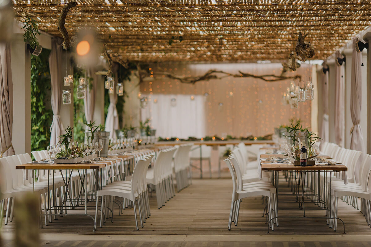 Wedding Decor with lights and candles  in Plettenberg Bay