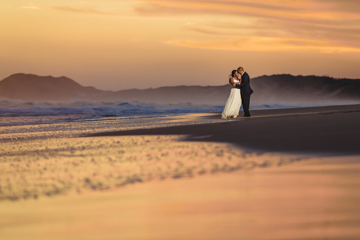 Beach Couple Anniversary Portraits in the Garden Route with Ronald and Busie near Knysna.