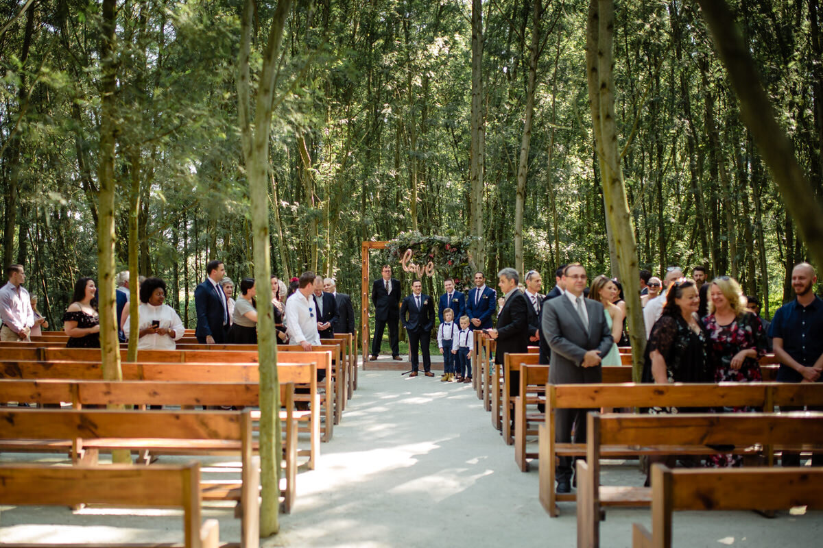 Forest Wedding Ceremony Location at Die Woud venue in Caledon, South Africa.