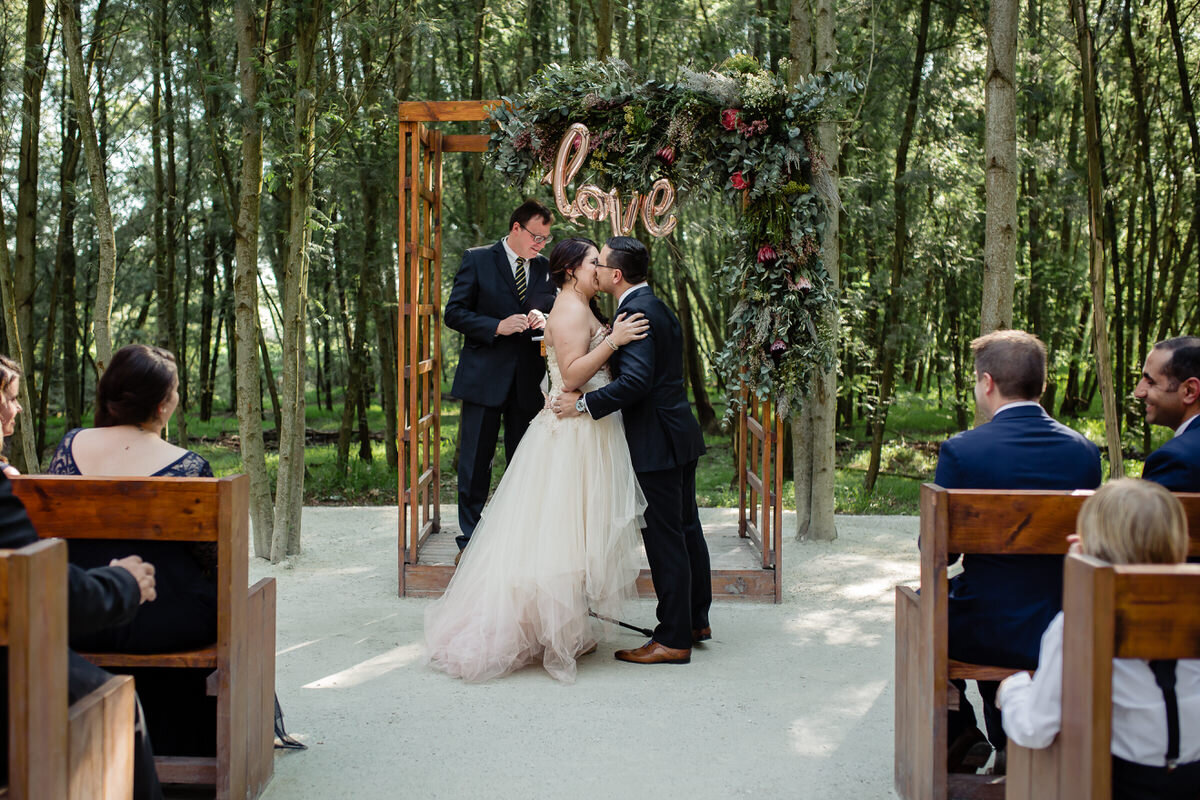 Forest Wedding Ceremony Location at Die Woud venue in Caledon, South Africa.