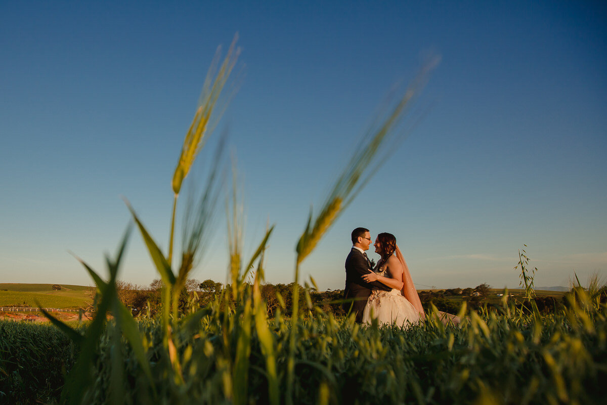 Sunset Wedding Portraits with DJ &amp; Jolene during their fun-filled destination wedding at Die Woud in Caledon, South Africa.