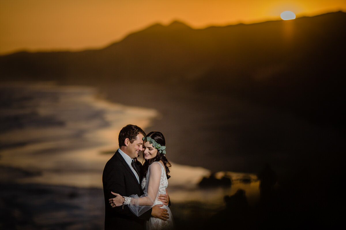 Wedding Couple Portraits in the Coastal town of Knysna in the Garden Route.