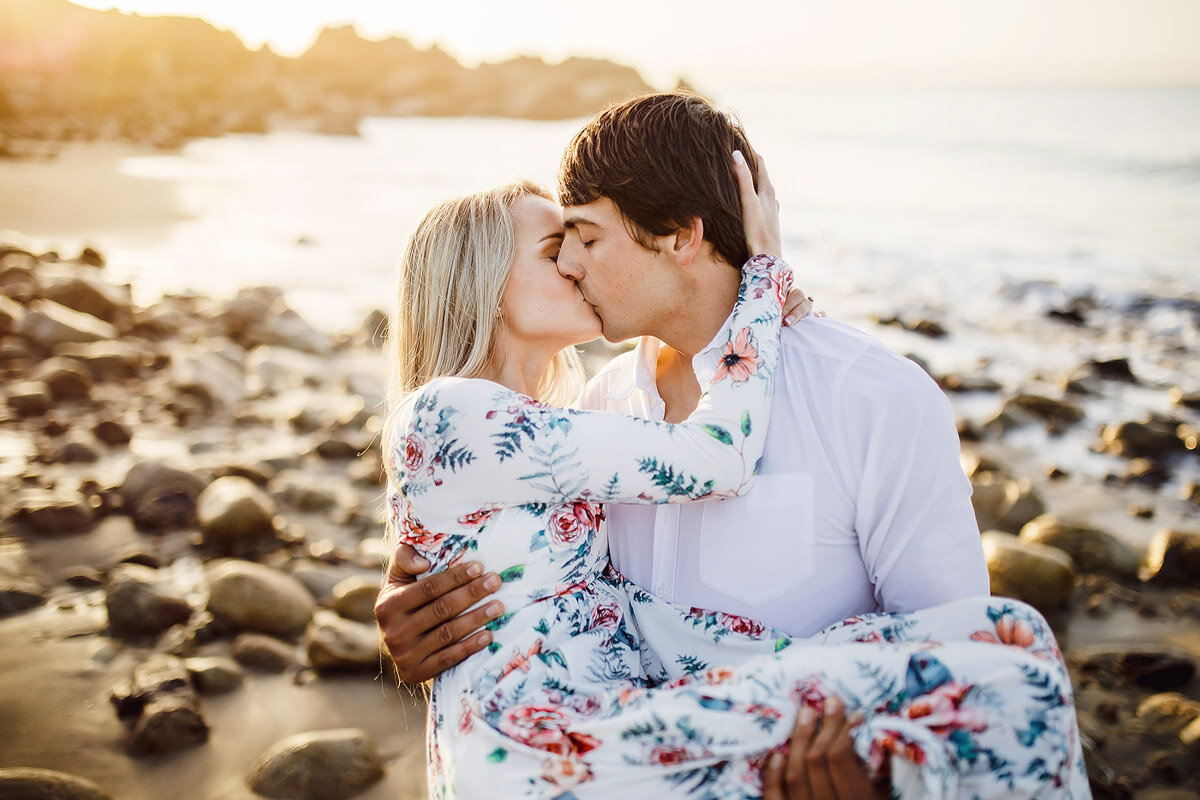 Couple Sunset Engagement Photographs at Mossel Bay in the Garden Route.