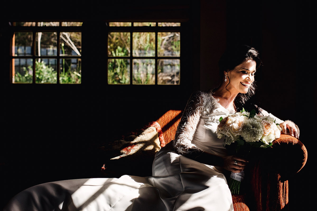 Elegant Bridal Portrait by window light in the Waboomskraal Valley.