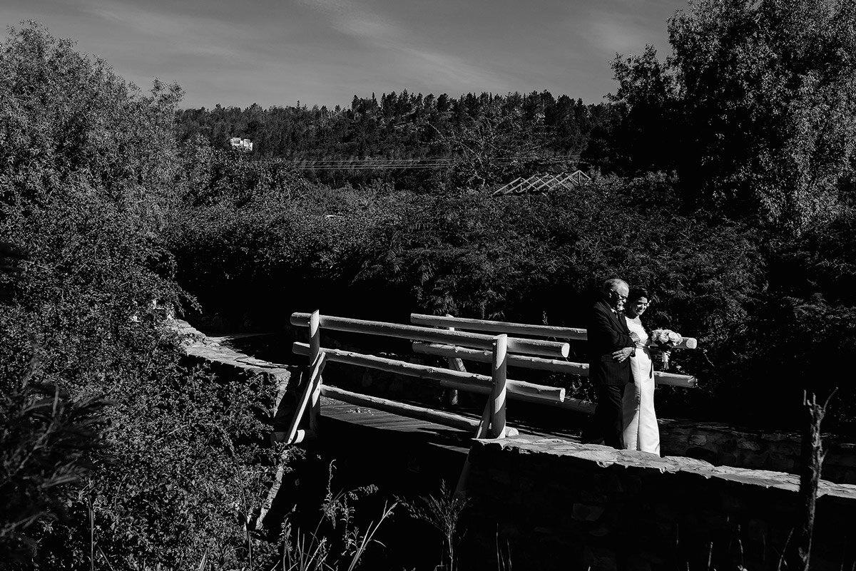 Bride walking down the Aisle at an outdoor wedding ceremony in the Garden Route.