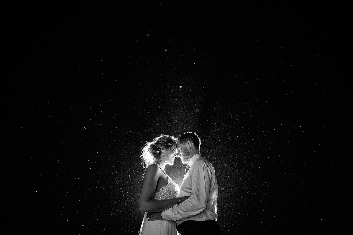 Wedding Photos at Night in the Rain.