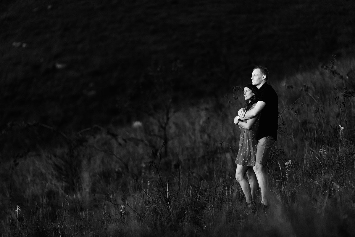 Creative Couple Portrait Photo Shoot in the Outeniqua Mountains near George.