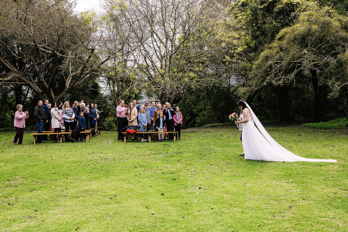 Bride walking down the Aisle