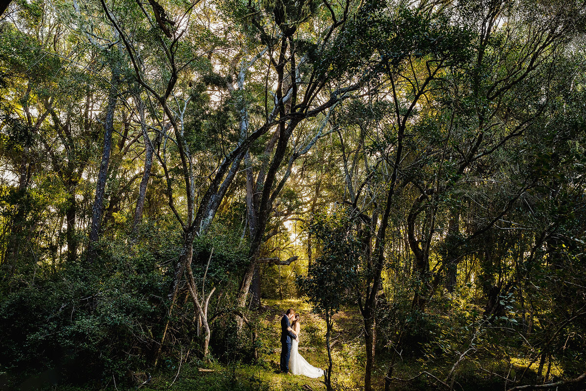 Forest Wedding Couple Portraits in the Garden Route