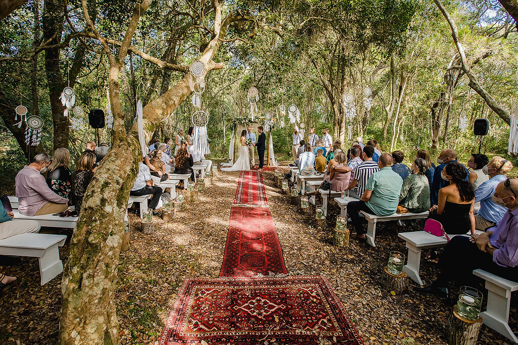Beautiful Forest Wedding Ceremony.