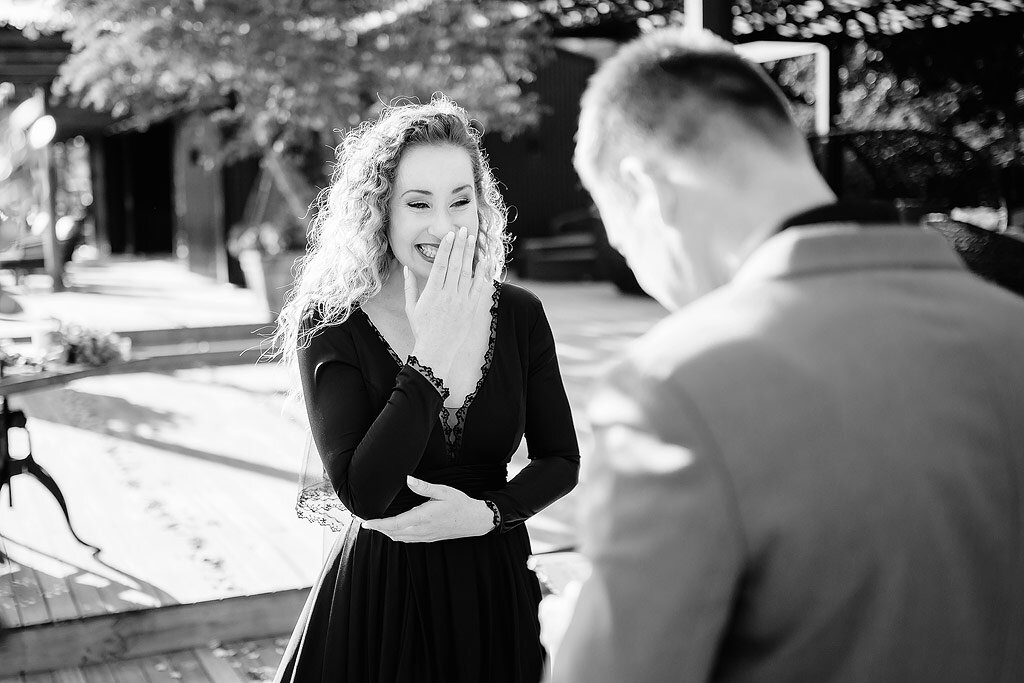 Bride reacts to the Groom during ceremony