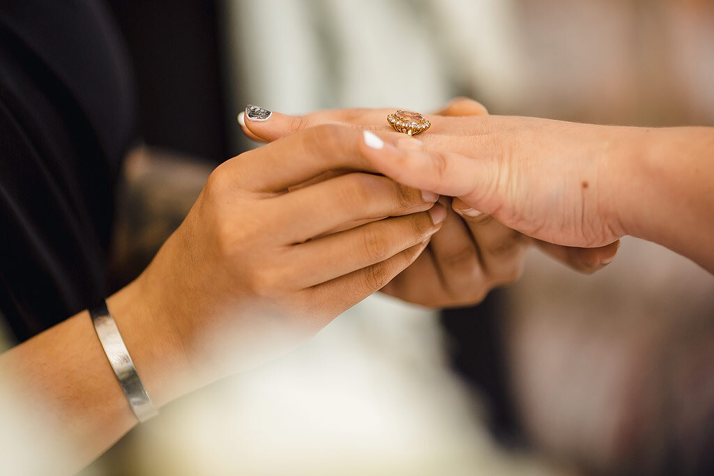 Wedding Ring Exchange during ceremony