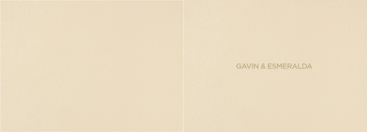  Layout Sample Template of a Beige Leather Weddign Album 