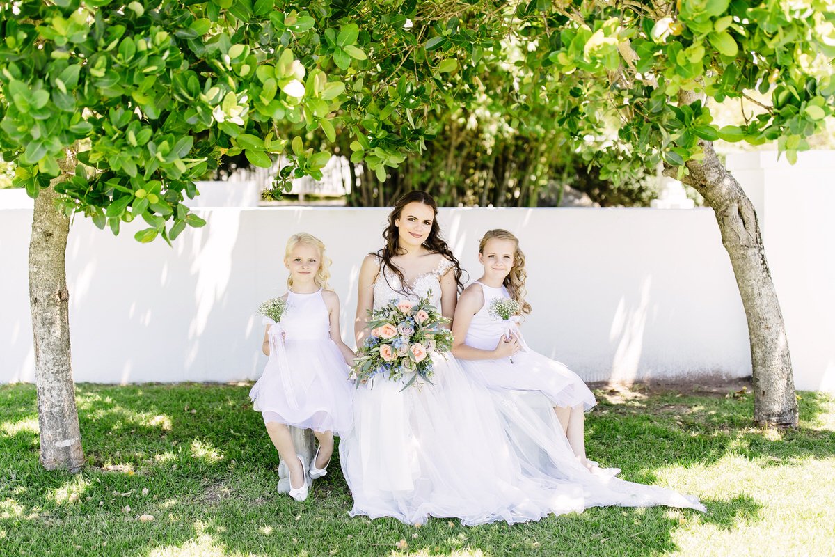 Bride and Flower Girls