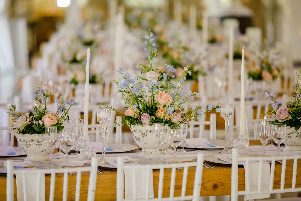 Classic Wedding Reception Floral Styling
