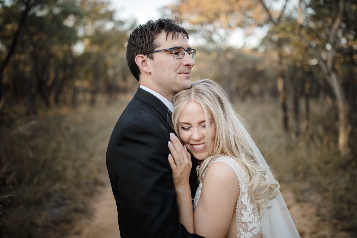 Wedding couple portraits under the African Sun in Limpopo.