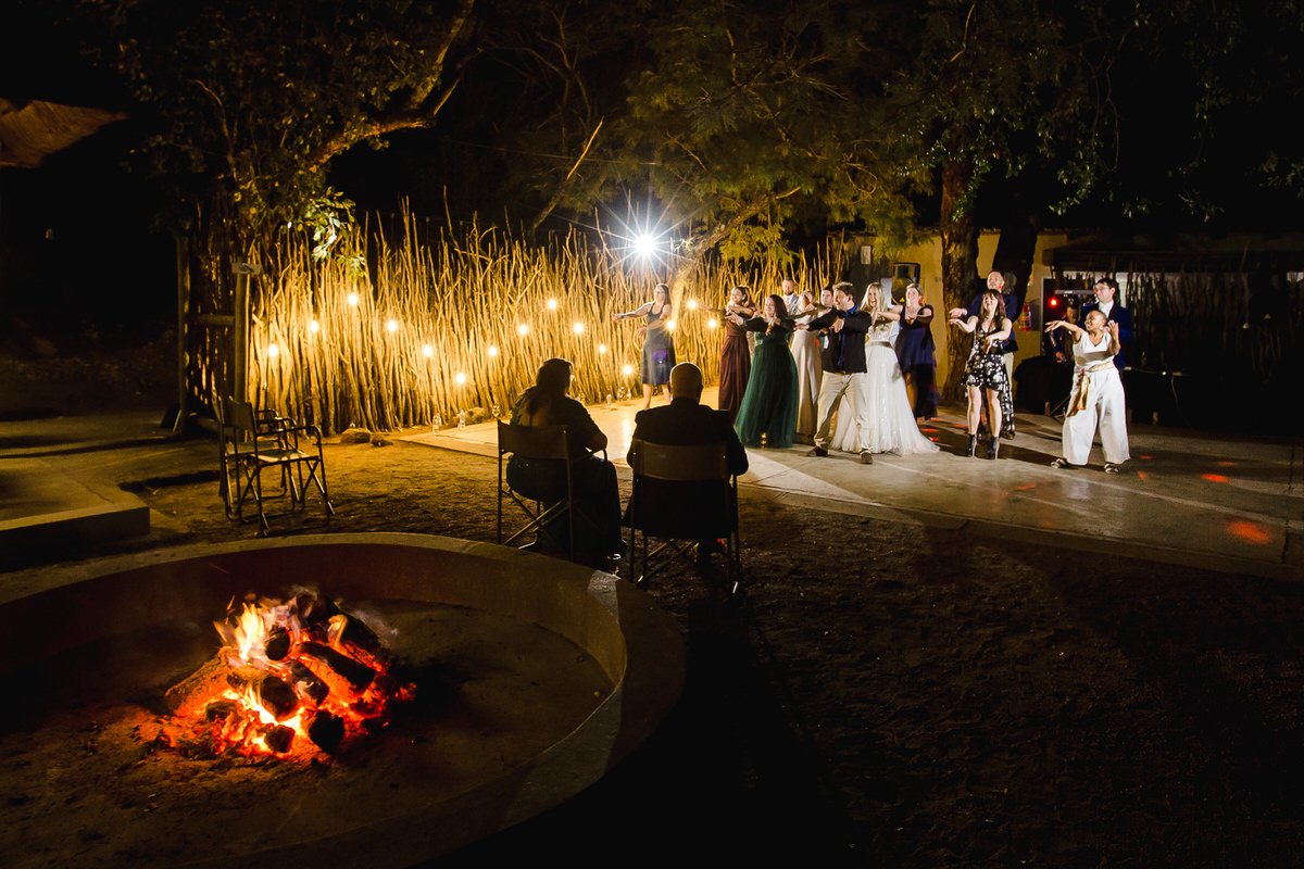 Wedding Reception dancing and party at Monate Game Lodge in Limpopo.