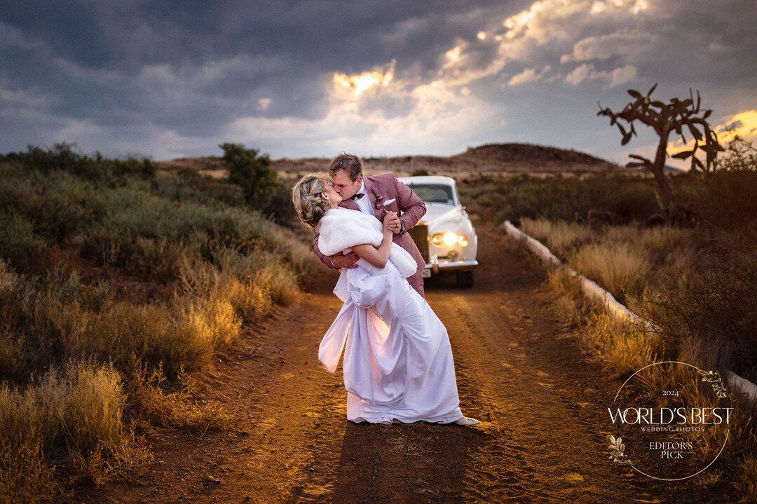 Golden Hour in The Great Karoo.

A Wedding Portrait with Piet and Petrie at sunset during a very chilli afternoon at the beautiful @sweetfonteinlodge between Britstown and De Aar in the Great Karoo. This image has been included in the @theworldsbestw