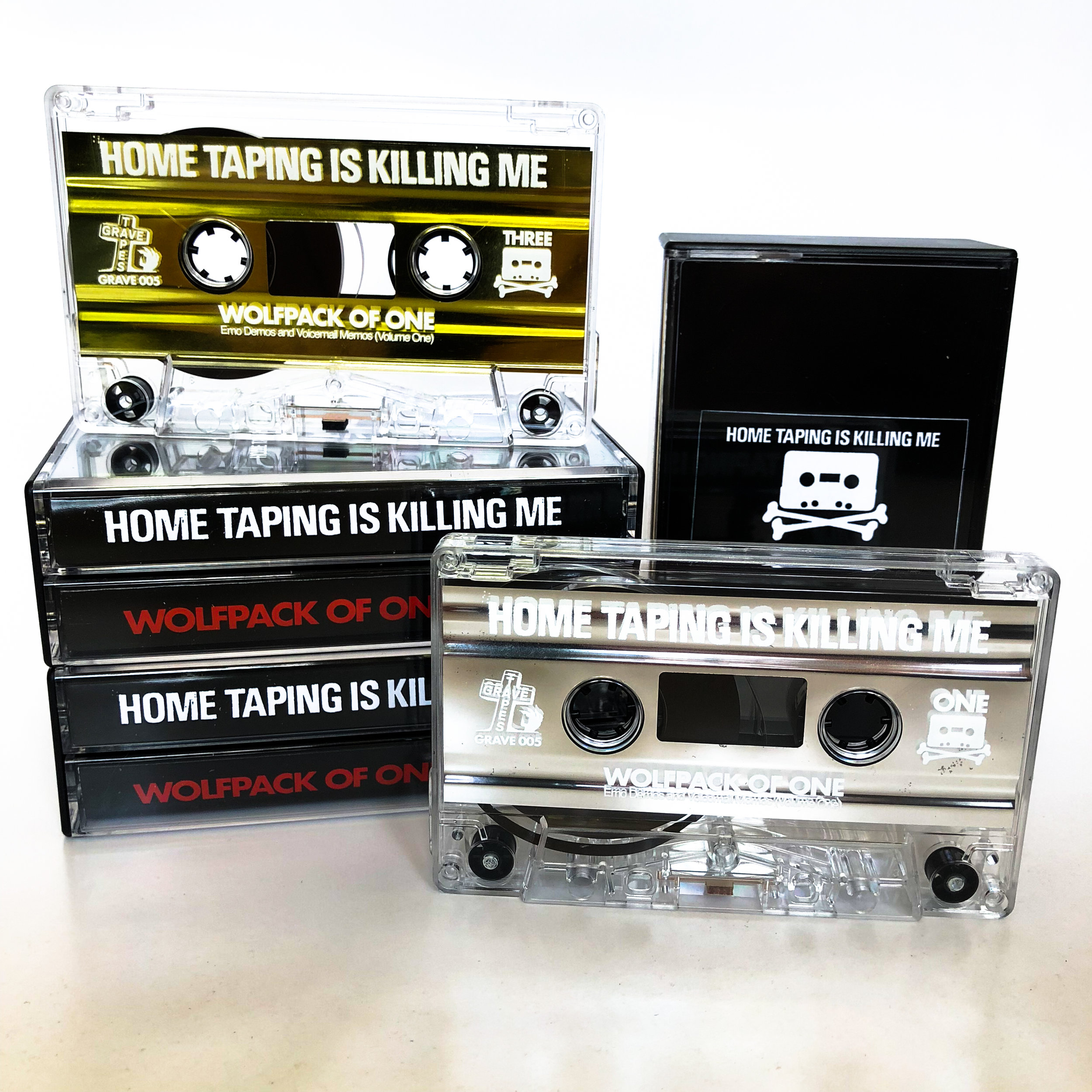 Wolfpack Of One - Home Taping Is Killing Me - Silver and Gold Double Cassette - 91 Track Album